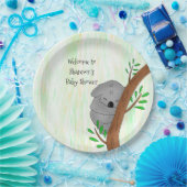 Personalisierte Sleepy Koala Bear Themed Baby Dusc Pappteller (Party)