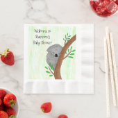 Personalisierte Sleepy Koala Bear Themed Baby Dusc Serviette (Beispiel)