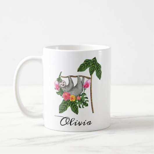 Personalisierte Sloth Coffee Tasse Sloth Geschenke (Links)