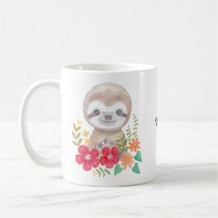 Personalisierte Sloth-Tassen-Name-Babysloth-Tasse Kaffeetasse