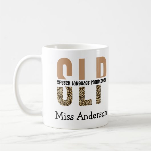 Personalisierte SLP-Sprachpathologin Kaffeetasse (Links)