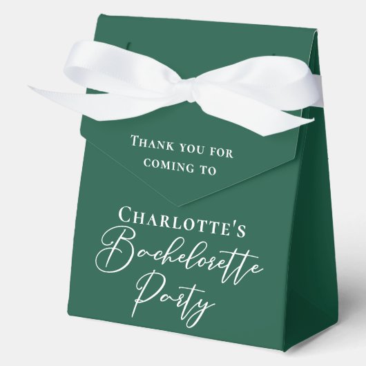 Personalisierte Smaragdgrüne Henparty Geschenkschachtel (Vorderseite)