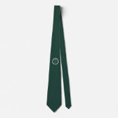 Personalisierte Smaragdgrüne Monogramm-Initialen G Krawatte (Vorderseite)