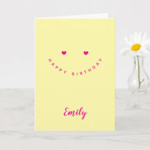 Personalisierte Smiley-Gesicht-Herzen, Minimaler G