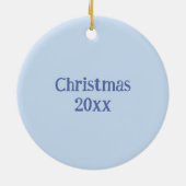 Personalisierte Snowball-Kämpfe Custom Snowman Ani Keramik Ornament (Hinten)