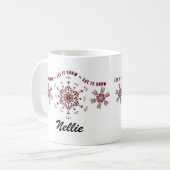 Personalisierte Snowflake Tasse (Vorderseite Links)
