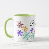 Personalisierte Snowflake Tasse Winterweihnachtsfe (Links)