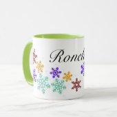 Personalisierte Snowflake Tasse Winterweihnachtsfe (Vorderseite Links)