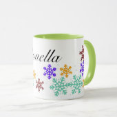 Personalisierte Snowflake Tasse Winterweihnachtsfe (VorderseiteRechts)