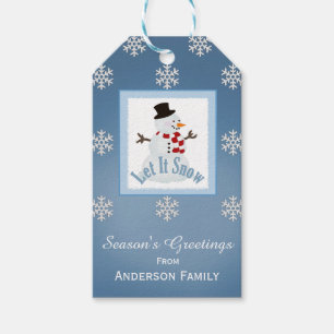 Personalisierte Snowman-Geschenk-Umbauten Geschenkanhänger
