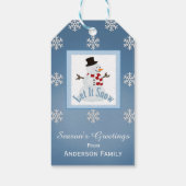 Personalisierte Snowman-Gift-Tags Geschenkanhänger (Rückseite)