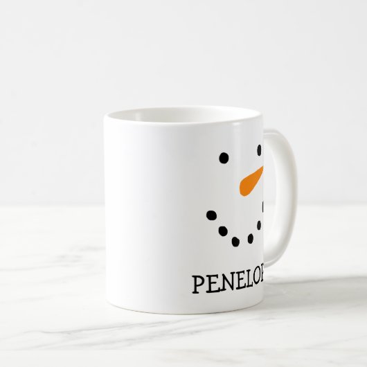 Personalisierte Snowman-Tasse Kaffeetasse (VorderseiteRechts)