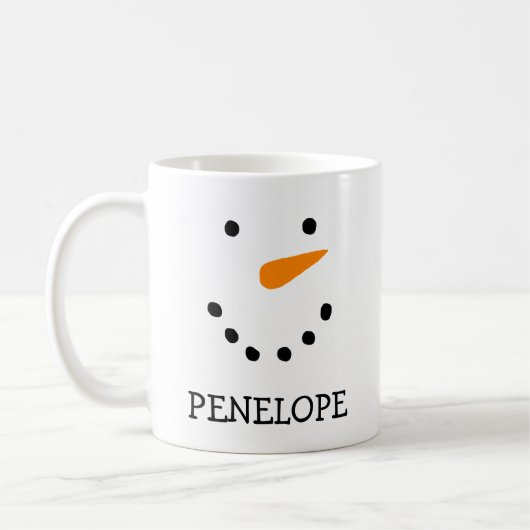 Personalisierte Snowman-Tasse Kaffeetasse (Links)