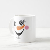 Personalisierte Snowman-Tasse mit Individuelle Nam Kaffeetasse (Vorderseite Links)