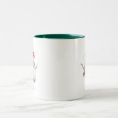 Personalisierte Snowman Weihnachts-Tasse Zweifarbige Tasse (Mittel)