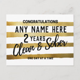 Personalisierte Sobriety Jubiläum 12 Schritte nüch Postkarte