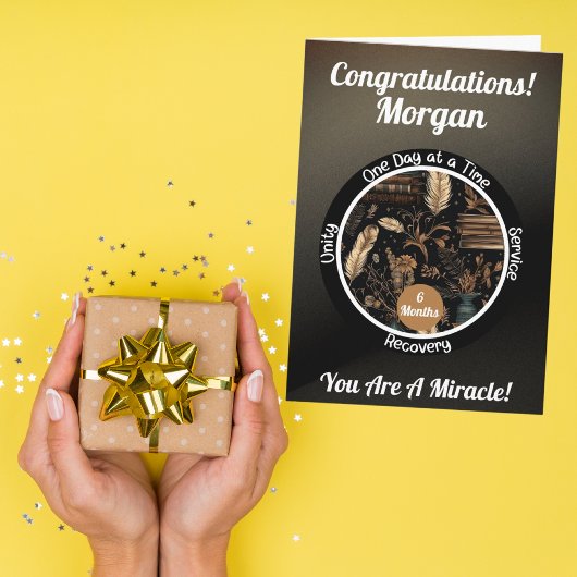 Personalisierte Sobriety Meilenstein Card - Buchen Karte