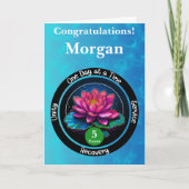 Personalisierte Sobriety-Meilenstein-Karte Karte (Vorderseite)