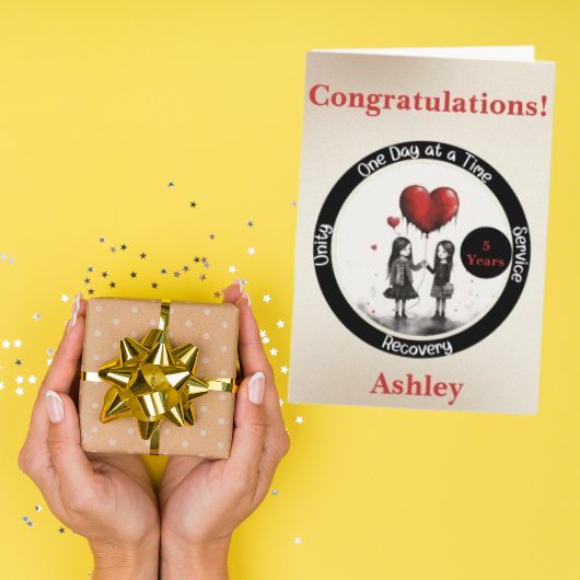 Personalisierte Sobriety-Meilenstein-Karte Karte