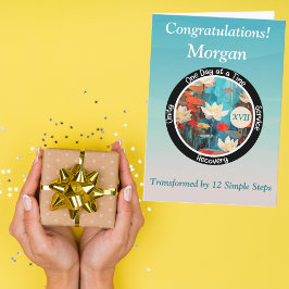 Personalisierte Sobriety-Meilenstein-Karte Karte