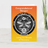 Personalisierte Sobriety-Meilenstein-Karte Karte (Vorderseite)