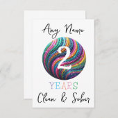 Personalisierte Sobriety Sober Geburtstagsfeier (Vorne/Hinten)