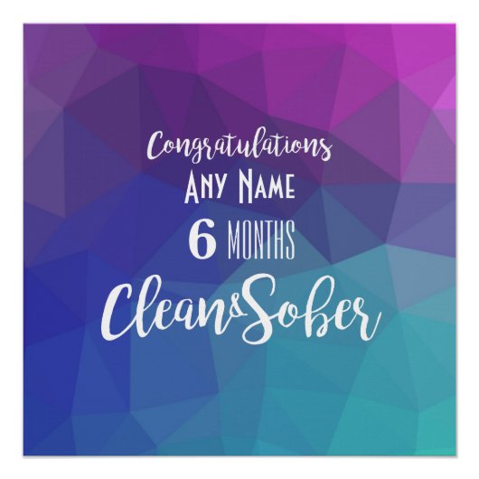 Personalisierte Sobrijour Geburtstagspender Poster (Vorderseite)