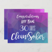 Personalisierte Sobriversary Geburtstagskarte Postkarte (Vorne/Hinten)