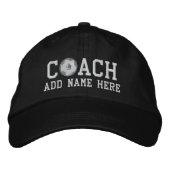 Personalisierte Soccer Coach Cap Bestickte Baseballkappe (Vorderseite)