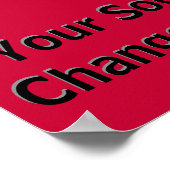 Personalisierte SOCCER-Poster mit IHREM TEXT, FARB Poster (Ecke)