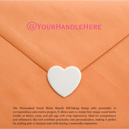 Personalisierte Social Media Handle selbstbewusste Permastempel