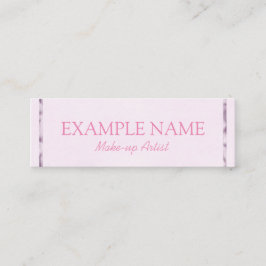 Personalisierte Social Media "Pink Leaf" Mini Visitenkarte