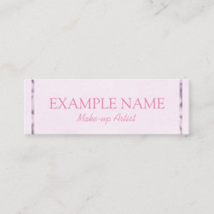 Personalisierte Social Media "Pink Leaf" Mini Visitenkarte