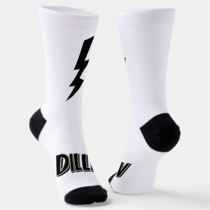 Personalisierte Socken mit Blitzdesign