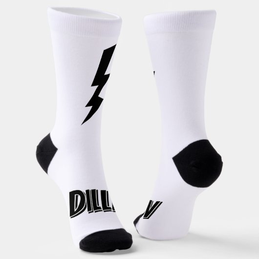 Personalisierte Socken mit Blitzdesign (Gewinkelt)