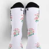 Personalisierte Socken mit Weihnachtsbeleuchtung U (Oben)