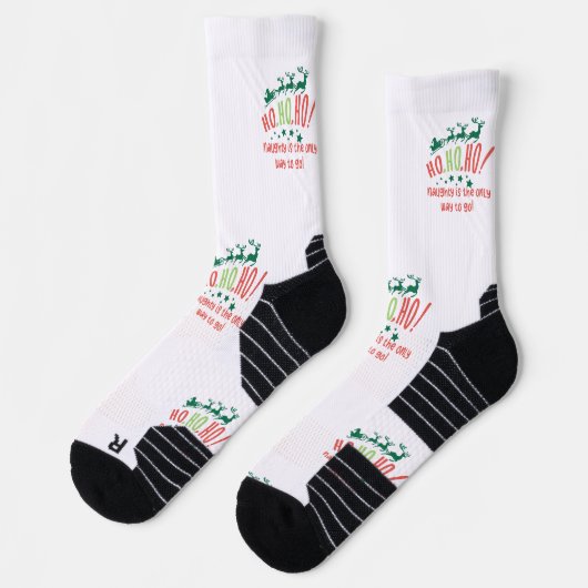 Personalisierte Socken mit Weihnachtsbeleuchtung U (Links)