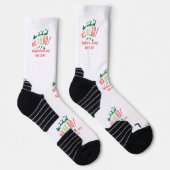 Personalisierte Socken mit Weihnachtsbeleuchtung U (Rechts)