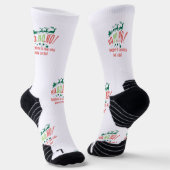 Personalisierte Socken mit Weihnachtsbeleuchtung U (Gewinkelt)