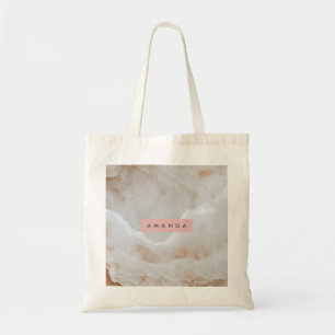 Personalisierte Soft Cream Onyx Marmortextur Tragetasche