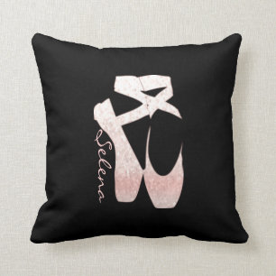 Personalisierte Soft Gradient Pink Ballet Schuhe Kissen