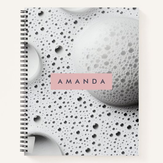 Personalisierte Soft Gray Bubble Textur Notizblock (Vorderseite)