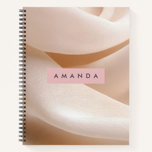 Personalisierte Soft Pastel Minimaler Stoff Textur Notizblock (Vorderseite)