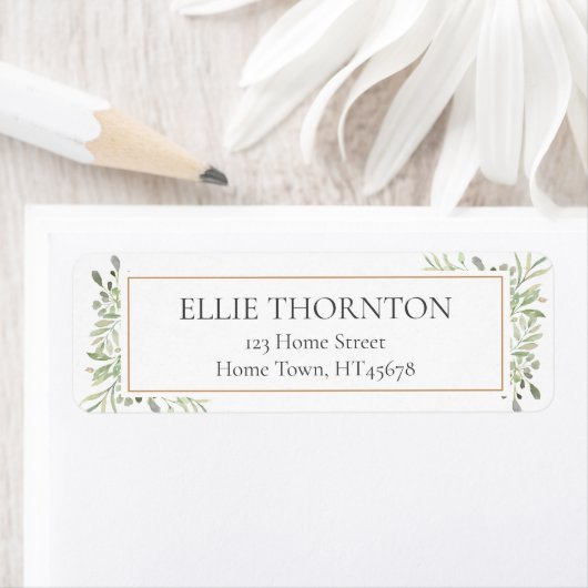 Personalisierte Soft Spring Blätter Rücksendeadres (Insitu)