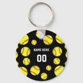 Personalisierte Softball-Geschenke billig in Ihren Schlüsselanhänger (Rückseite)