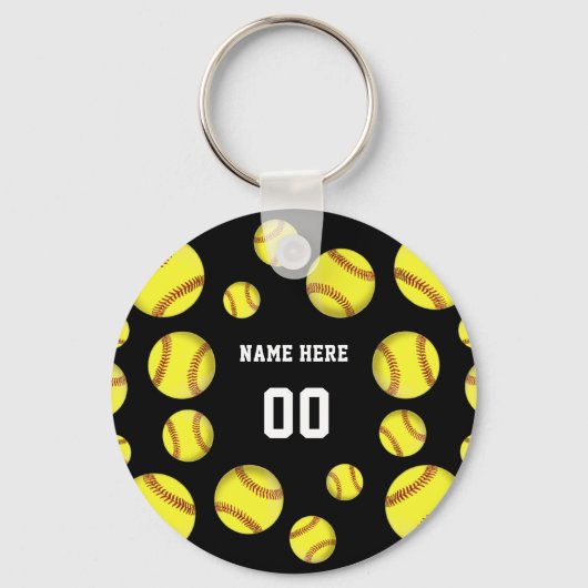 Personalisierte Softball-Geschenke billig in Ihren Schlüsselanhänger (Rückseite)