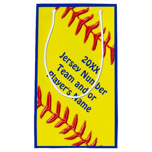 Personalisierte Softball Goodie Taschen in 4 Kleine Geschenktüte (Vorderseite)