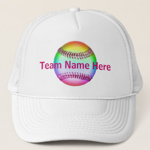 Personalisierte Softball-Hüte mit IHREM TEAM-NAMEN Truckerkappe