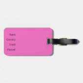 Personalisierte Softball-Mädchen-Wörter und Gepäckanhänger (Rückseite horizontal)