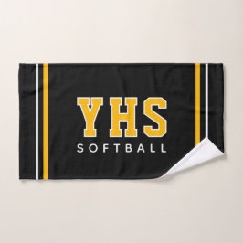 Personalisierte Softball-Schulinitialen, Teamgesch Handtuch